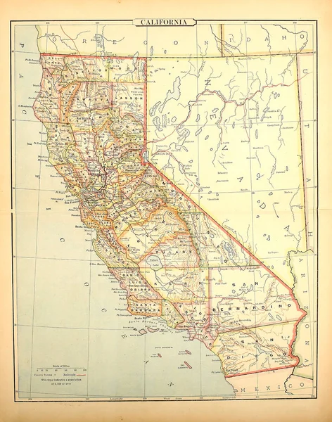 Old State Map — Stock Photo, Image