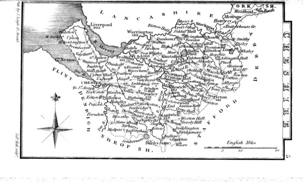 Inglaterra País Gales Mapa — Fotografia de Stock