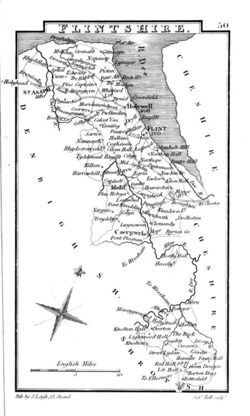 England Wales Map — 图库照片