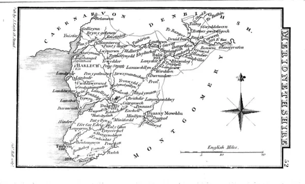 England Wales Map — 图库照片