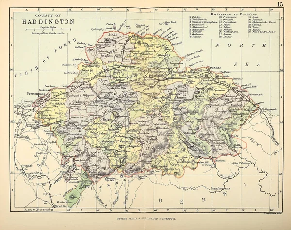 Mapa Reino Unido Ilustração Antiga — Fotografia de Stock