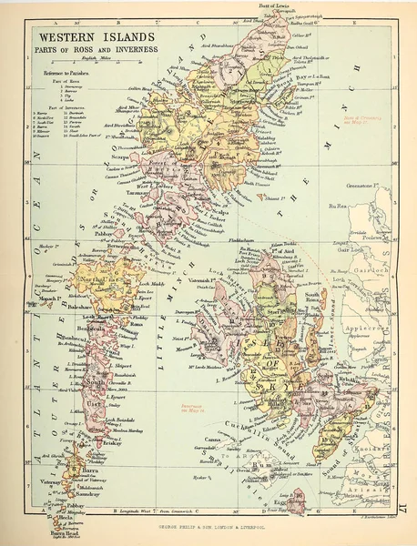 Mapa Wielkiej Brytanii Stara Ilustracja — Zdjęcie stockowe