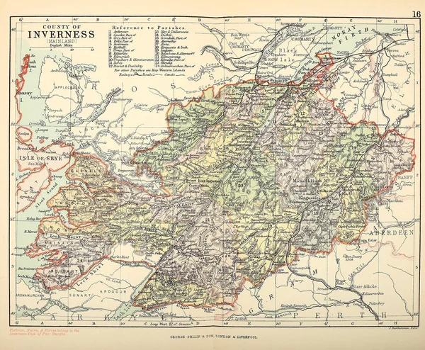 Mapa Wielkiej Brytanii Stara Ilustracja — Zdjęcie stockowe