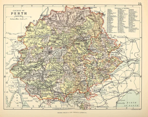 Mapa Spojeném Království Stará Ilustrace — Stock fotografie