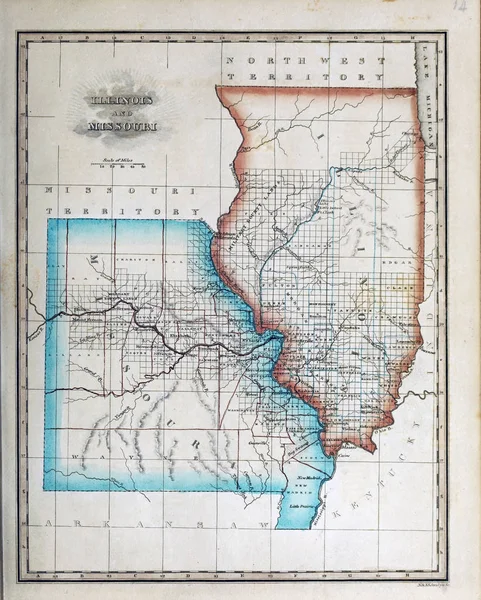 Stan Starego Usa Mapę — Zdjęcie stockowe