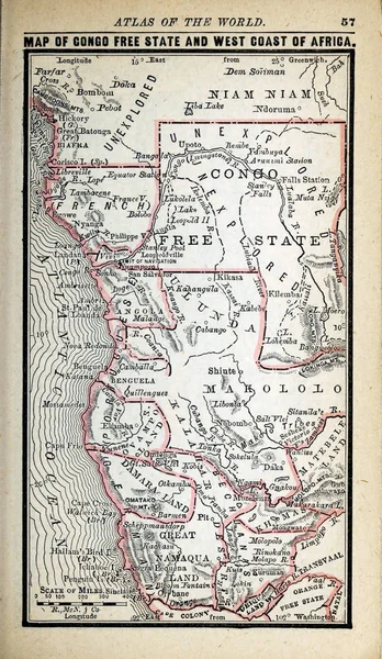 Old Map Engraving Image — Stock Photo, Image