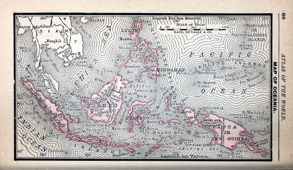 Vecchia Mappa Incisione Immagine — Foto Stock