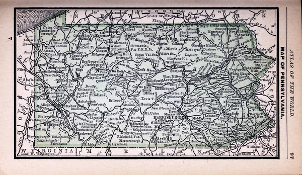 米国旧州 マップ — ストック写真