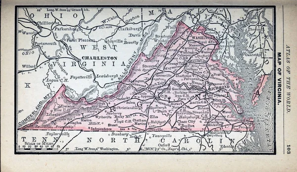 Viejo Estado Mapa — Foto de Stock