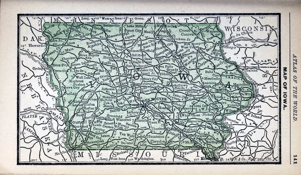 Viejo Estado Mapa — Foto de Stock