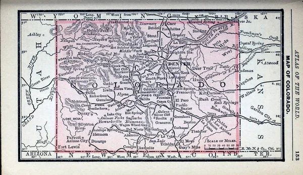 Velho Estado Dos Eua Mapa — Fotografia de Stock