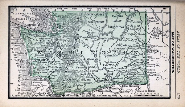 Velho Estado Dos Eua Mapa — Fotografia de Stock