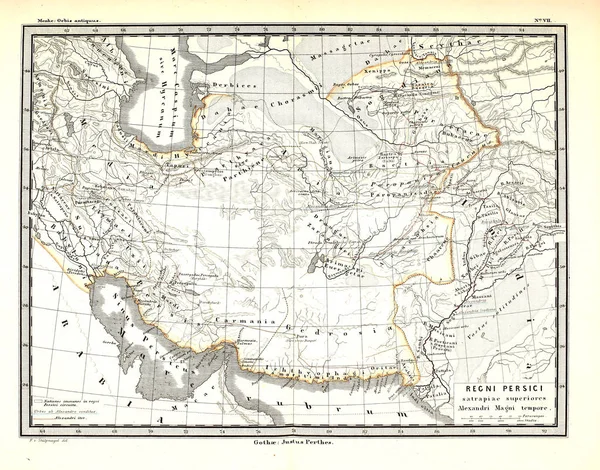 Παλιός Χάρτης Εικόνα Χάραξης — Φωτογραφία Αρχείου