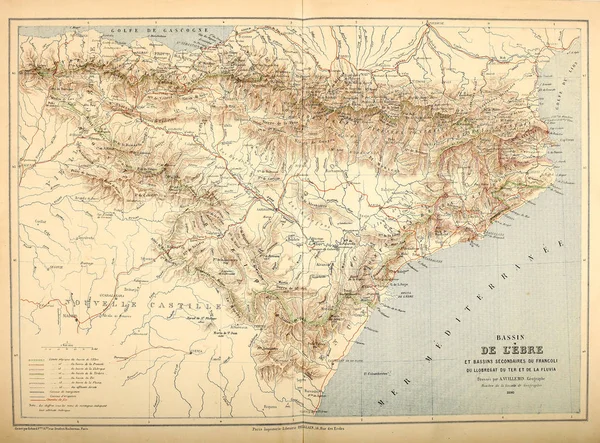 Stara Mapa Grawerowanie Obrazu — Zdjęcie stockowe