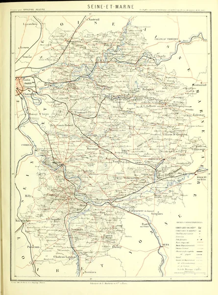 Wojna Francusko Pruska Stara Mapa Grawerowanie Obrazu — Zdjęcie stockowe