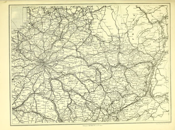 Deutsch Französischer Krieg Alte Landkarte Gravurbild — Stockfoto