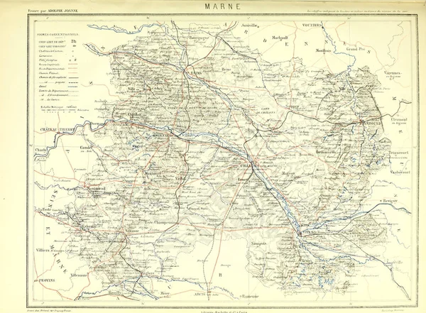 Wojna Francusko Pruska Stara Mapa Grawerowanie Obrazu — Zdjęcie stockowe