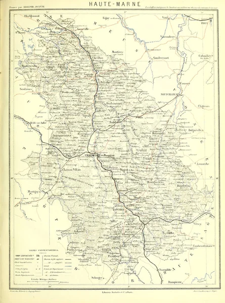 Guerra Franco Prusiana Viejo Mapa Imagen Grabado — Foto de Stock