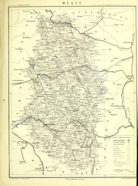 Wojna Francusko Pruska Stara Mapa Grawerowanie Obrazu — Zdjęcie stockowe