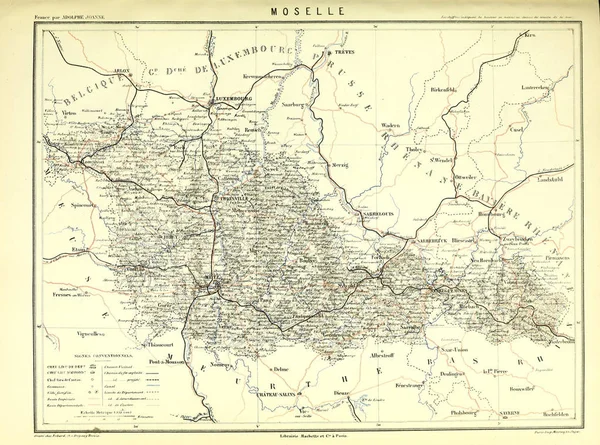 Franco-Prussian War. Old map. Engraving image