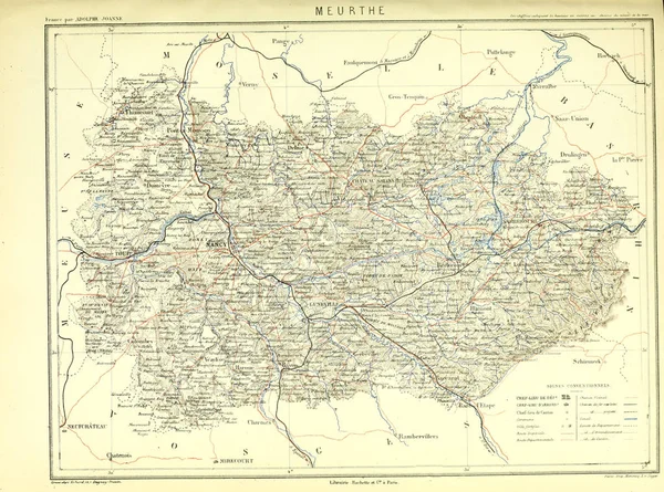 Guerra Franco Prussiana Vecchia Mappa Incisione Immagine — Foto Stock