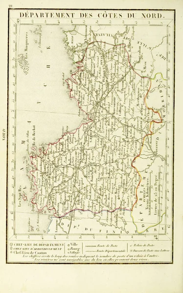 Vecchia Mappa Incisione Immagine — Foto Stock