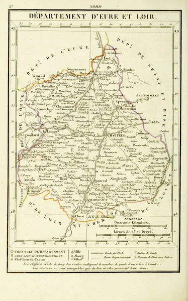 Vecchia Mappa Incisione Immagine — Foto Stock