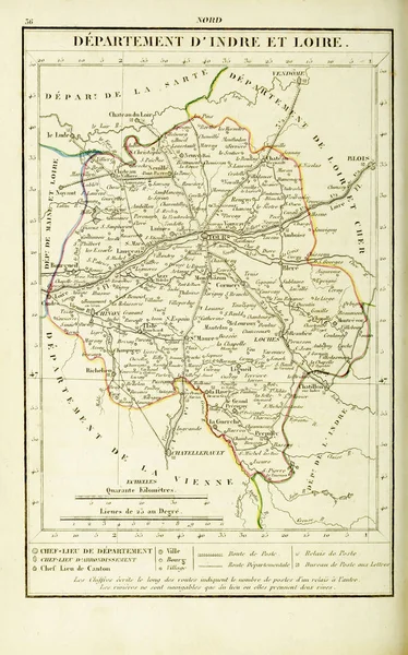 Vecchia Mappa Incisione Immagine — Foto Stock