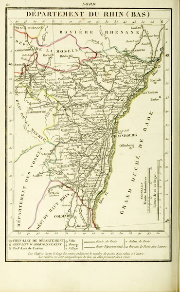 Vecchia Mappa Incisione Immagine — Foto Stock