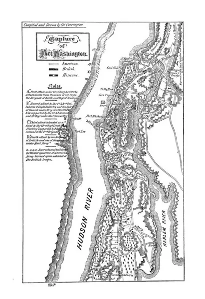 Battle Maps Van Amerikaanse Revolutie — Stockfoto