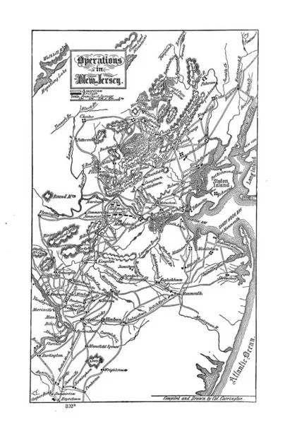 Mapas Batalha Revolução Americana — Fotografia de Stock