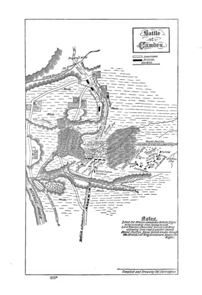 Χάρτες Μάχης Της Αμερικανικής Επανάστασης — Φωτογραφία Αρχείου