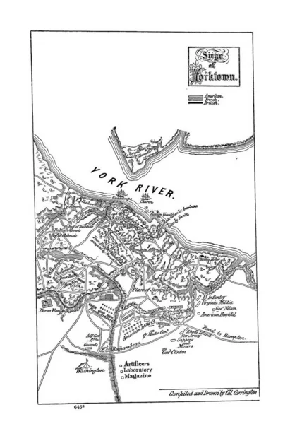 Mapas Batalla Revolución Americana —  Fotos de Stock