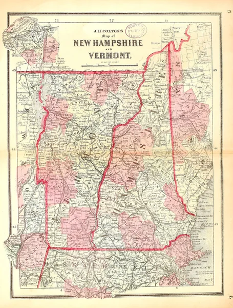 Старый Штат Сша Карта — стоковое фото