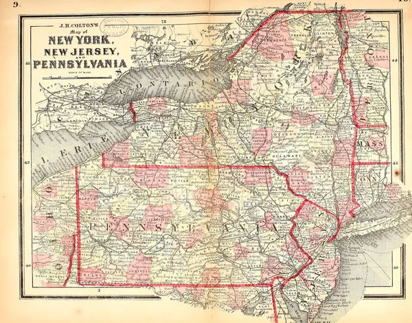 Old US state. Map