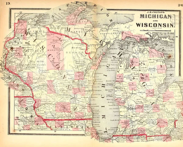 Old US state. Map