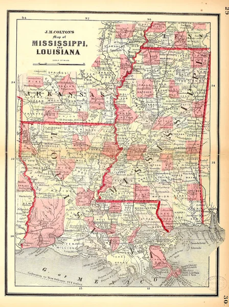 Old State Map — Stock Photo, Image