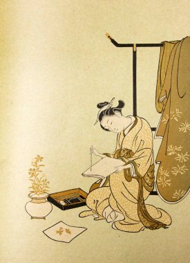 Japonya sanatı. Retro illüstrasyon