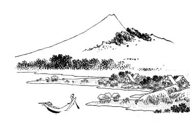 Japonya sanatı. Retro illüstrasyon