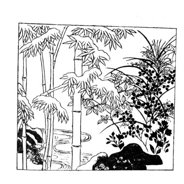 Japonya sanatı. Retro illüstrasyon