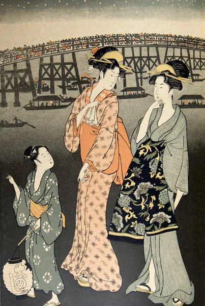 Arte Japón Retro Ilustración —  Fotos de Stock