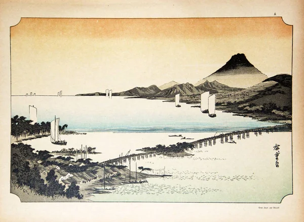 日本艺术 复古插图 — 图库照片
