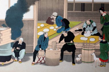 Japonya sanatı. Retro illüstrasyon