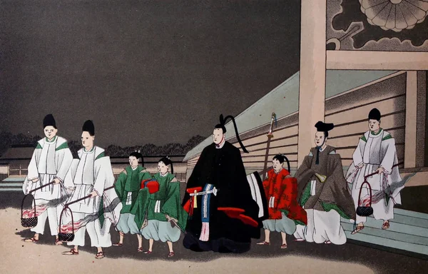 Японське Мистецтво Ретро Ілюстрація — стокове фото