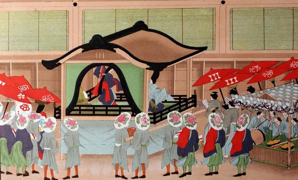 Τέχνη Της Ιαπωνίας Ρετρό Εικονογράφηση — Φωτογραφία Αρχείου
