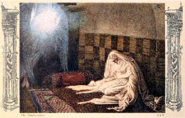 Hıristiyan illüstrasyon. Eski görüntü