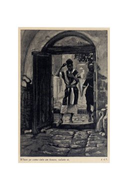 Hıristiyan illüstrasyon. Eski görüntü