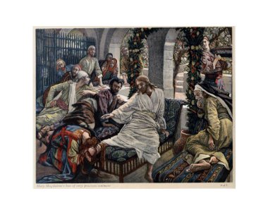 Hıristiyan illüstrasyon. Eski görüntü