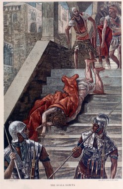 Hıristiyan illüstrasyon. Eski görüntü