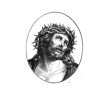 Hıristiyan illüstrasyon. Eski görüntü